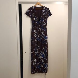 Floral maxi dress with slit